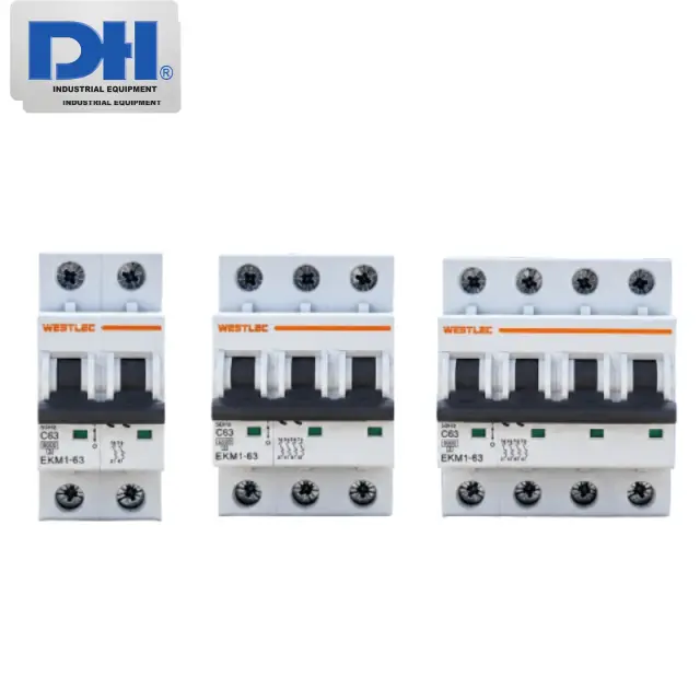 MCB AC 63A 6kA 2P/3P/4P WESTLEC EKM1-63 Ch&iacute;nh H&atilde;ng Gi&aacute; Tốt