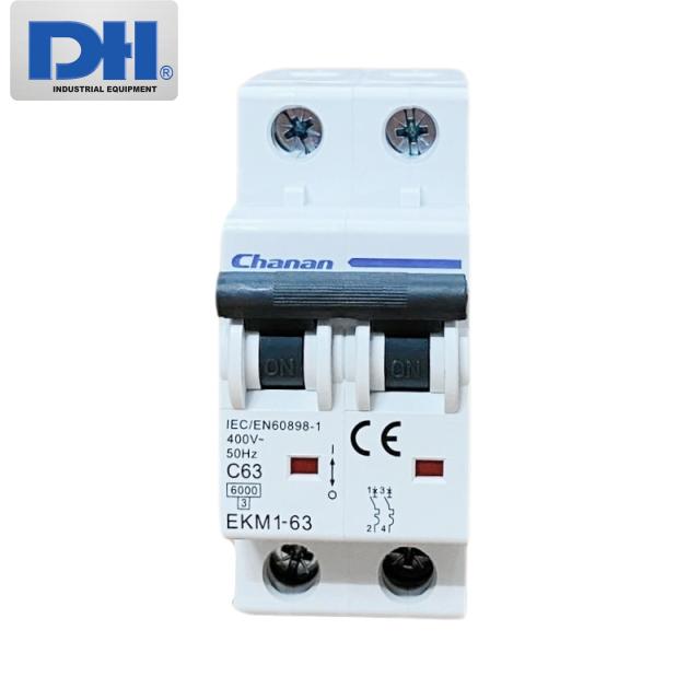 Thiết bị đóng cắt điện Chanan MCB AC 63A 2P| EKM1-63