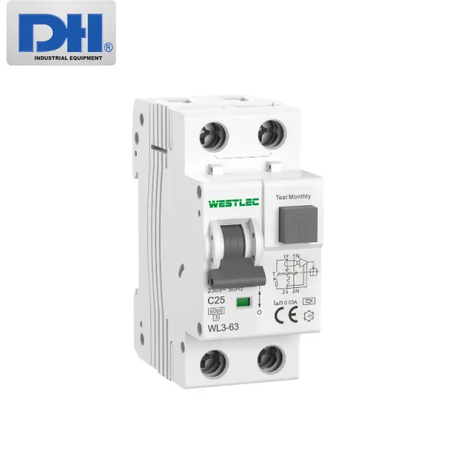 RCBO Westlec WL3-63 | Aptomat Chống Giật 1P+N 6&ndash;63A