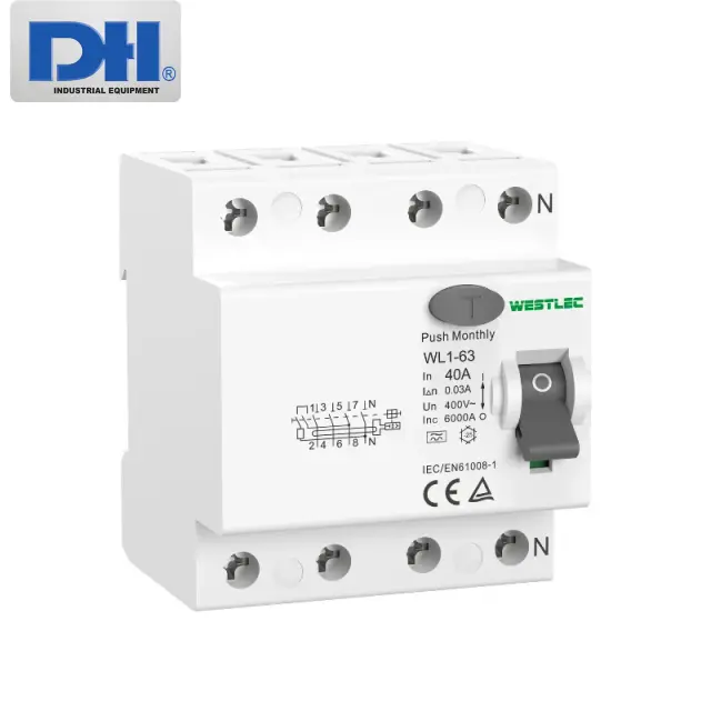 RCCB 16A-63A Westlec WL1-63 | Aptomat Chống D&ograve;ng R&ograve; Ch&iacute;nh H&atilde;ng