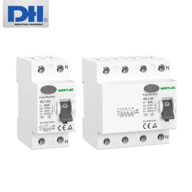 RCCB 16A-63A Westlec WL1-63 | Aptomat Chống D&ograve;ng R&ograve; Ch&iacute;nh H&atilde;ng