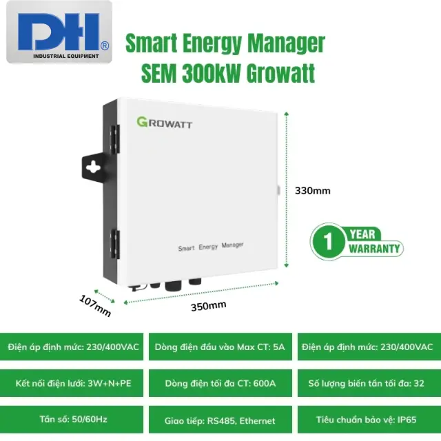 SEM 300kW Growatt - Bộ Quản L&yacute; Năng Lượng Th&ocirc;ng Minh Zero Export