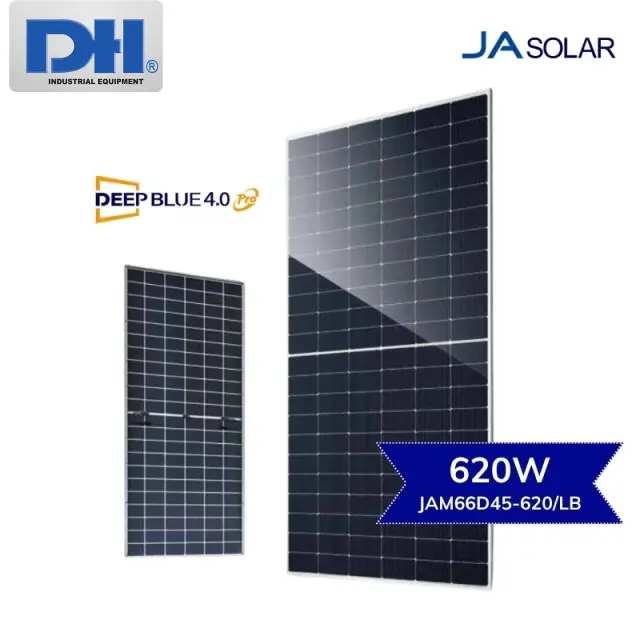 Tấm Pin Mặt Trời JA 620W 2 Mặt Kính | JAM66D45-620/LB
