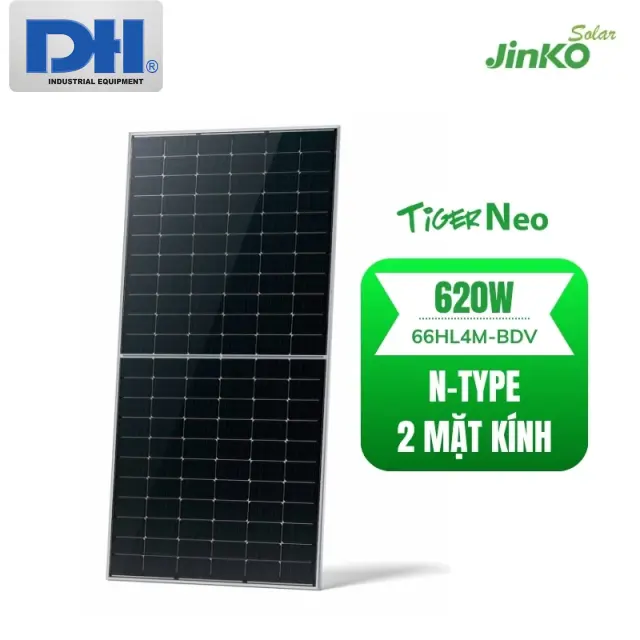 Tấm Pin Mặt Trời Jinko 620W 2 Mặt Kính N-Type | 66HL4M-BDV
