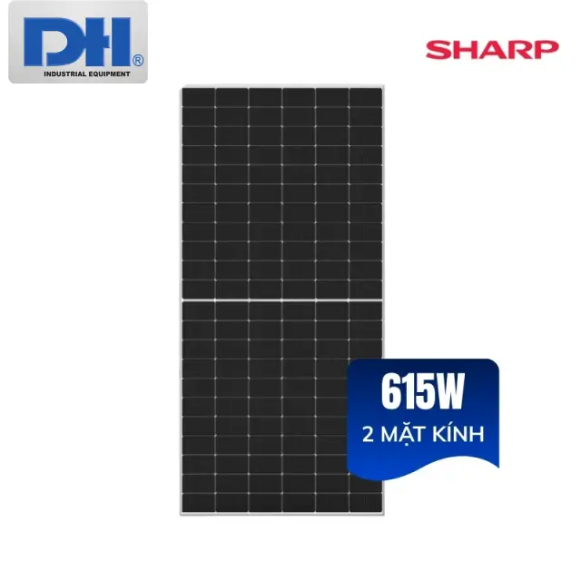 Tấm Pin Năng Lượng Mặt Trời 615W SHARP NBJE615 | Hiệu Suất 22.76%