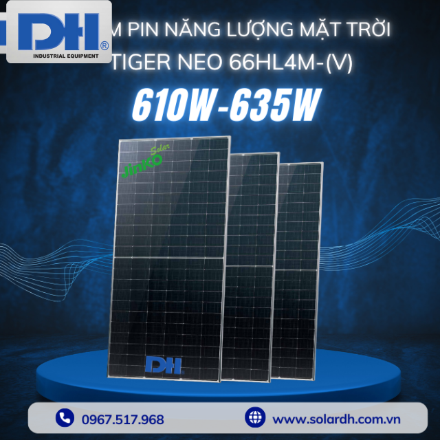 Tấm Pin Năng Lượng Mặt Trời Jinko 630W Tiger Neo 66HL4M-(V)